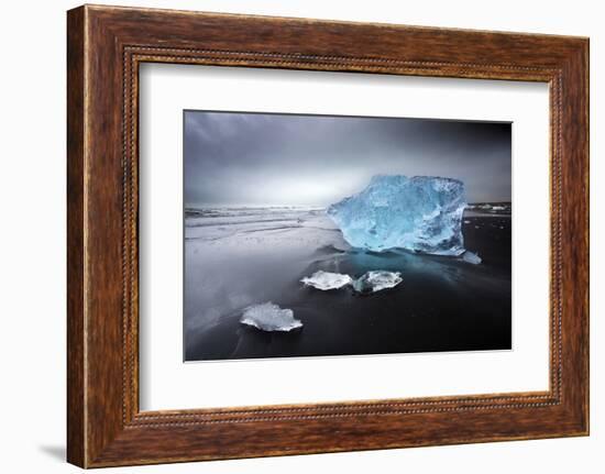 Jokulsa Beach on a Stormy Day-Lee Frost-Framed Photographic Print