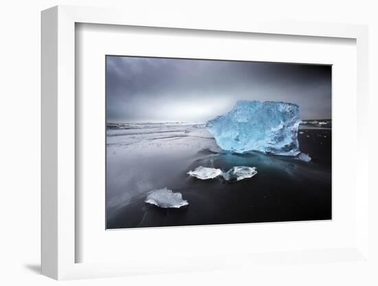 Jokulsa Beach on a Stormy Day-Lee Frost-Framed Photographic Print