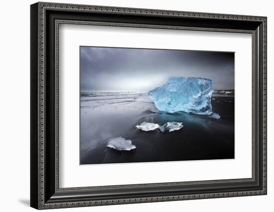 Jokulsa Beach on a Stormy Day-Lee Frost-Framed Photographic Print