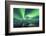 Jokulsarlon, East Iceland, Iceland. Northern lights over the glacier lagoon.-Marco Bottigelli-Framed Photographic Print