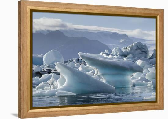 Jokulsarlon Glacier Lagoon, Iceland, Polar Regions-Michael-Framed Premier Image Canvas