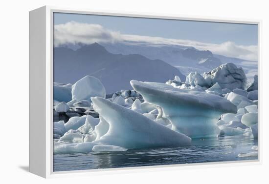 Jokulsarlon Glacier Lagoon, Iceland, Polar Regions-Michael-Framed Premier Image Canvas