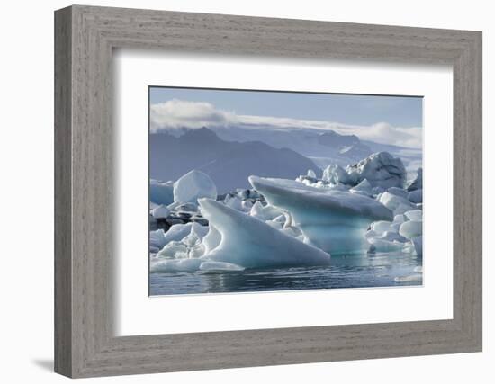 Jokulsarlon Glacier Lagoon, Iceland, Polar Regions-Michael-Framed Photographic Print