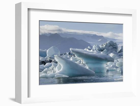 Jokulsarlon Glacier Lagoon, Iceland, Polar Regions-Michael-Framed Photographic Print