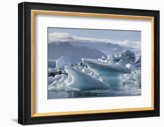 Jokulsarlon Glacier Lagoon, Iceland, Polar Regions-Michael-Framed Photographic Print