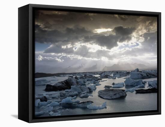 Jokulsarlon, Lagoon of Icebergs, SE Iceland-D^ Robert Franz-Framed Premier Image Canvas