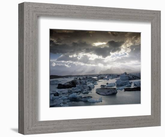 Jokulsarlon, Lagoon of Icebergs, SE Iceland-D^ Robert Franz-Framed Photographic Print