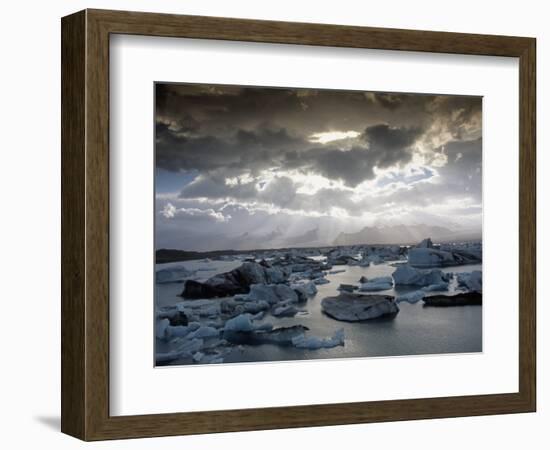 Jokulsarlon, Lagoon of Icebergs, SE Iceland-D^ Robert Franz-Framed Photographic Print