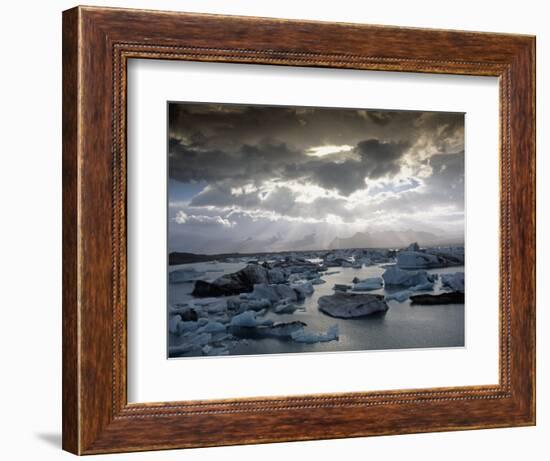 Jokulsarlon, Lagoon of Icebergs, SE Iceland-D^ Robert Franz-Framed Photographic Print