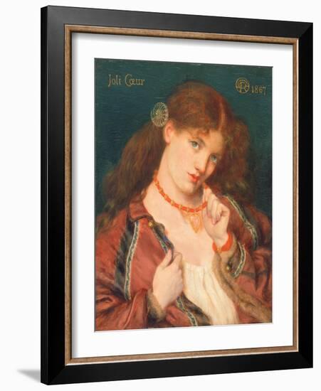 Joli Coeur, 1867-Dante Gabriel Rossetti-Framed Giclee Print