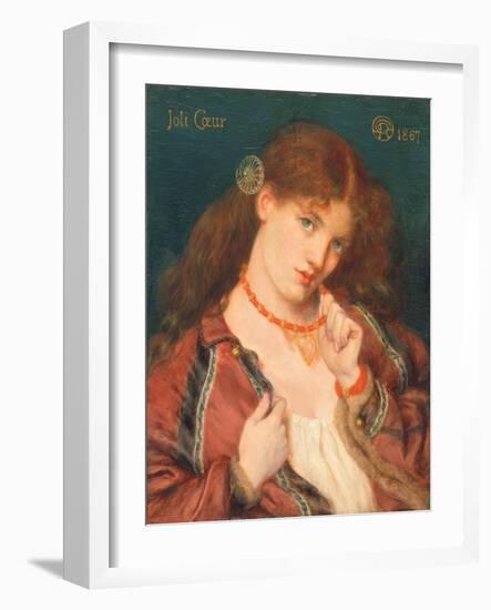 Joli Coeur, 1867-Dante Gabriel Rossetti-Framed Giclee Print