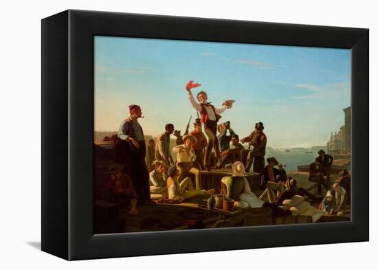 Jolly Flatboatmen in Port, 1857-George Caleb Bingham-Framed Premier Image Canvas