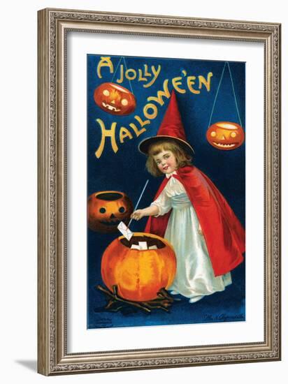 Jolly Hallowe'en-Ellen M. Clapnoddle-Framed Art Print