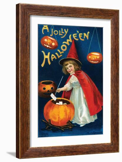 Jolly Hallowe'en-Ellen M. Clapnoddle-Framed Art Print
