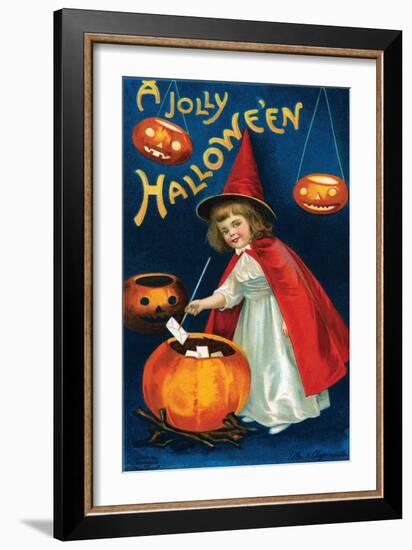 Jolly Hallowe'en-Ellen M. Clapnoddle-Framed Art Print