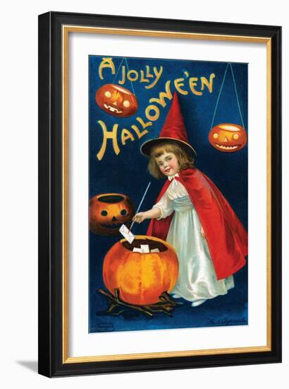 Jolly Hallowe'en-Ellen M. Clapnoddle-Framed Art Print