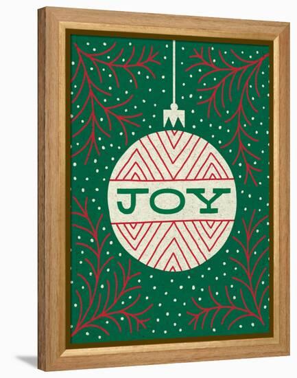 Jolly Holiday Ornaments Joy-Michael Mullan-Framed Stretched Canvas