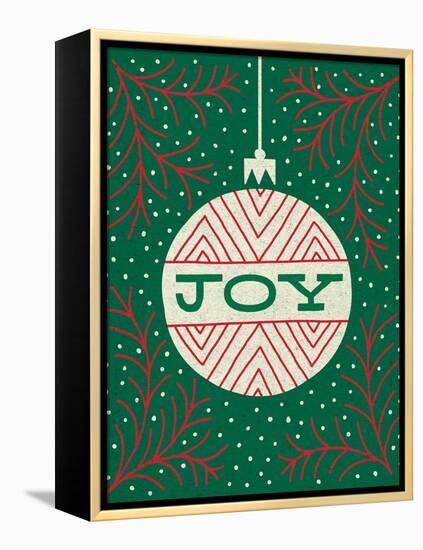 Jolly Holiday Ornaments Joy-Michael Mullan-Framed Stretched Canvas