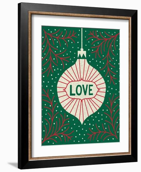 Jolly Holiday Ornaments Love-Michael Mullan-Framed Art Print