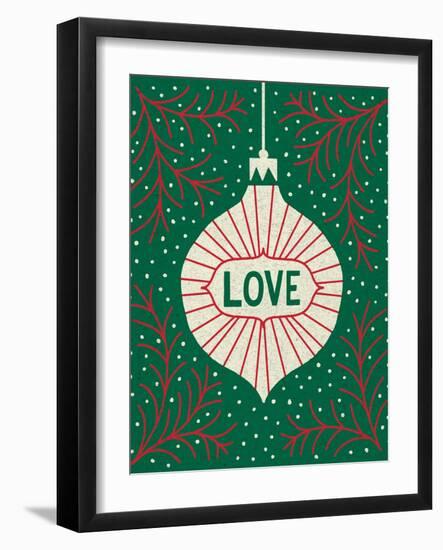 Jolly Holiday Ornaments Love-Michael Mullan-Framed Art Print