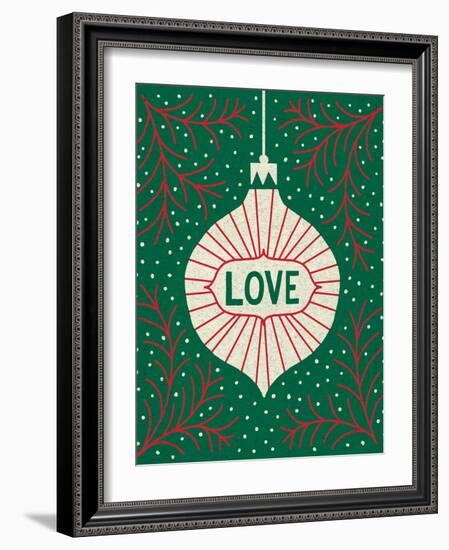 Jolly Holiday Ornaments Love-Michael Mullan-Framed Art Print