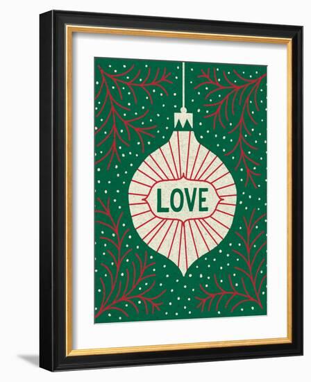 Jolly Holiday Ornaments Love-Michael Mullan-Framed Art Print