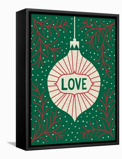 Jolly Holiday Ornaments Love-Michael Mullan-Framed Stretched Canvas