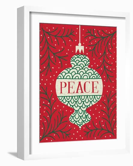 Jolly Holiday Ornaments Peace-Michael Mullan-Framed Art Print