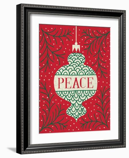 Jolly Holiday Ornaments Peace-Michael Mullan-Framed Art Print