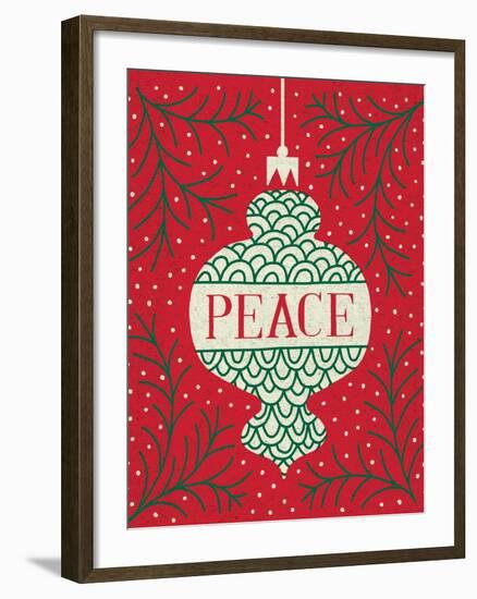 Jolly Holiday Ornaments Peace-Michael Mullan-Framed Art Print