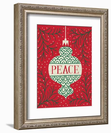 Jolly Holiday Ornaments Peace-Michael Mullan-Framed Art Print