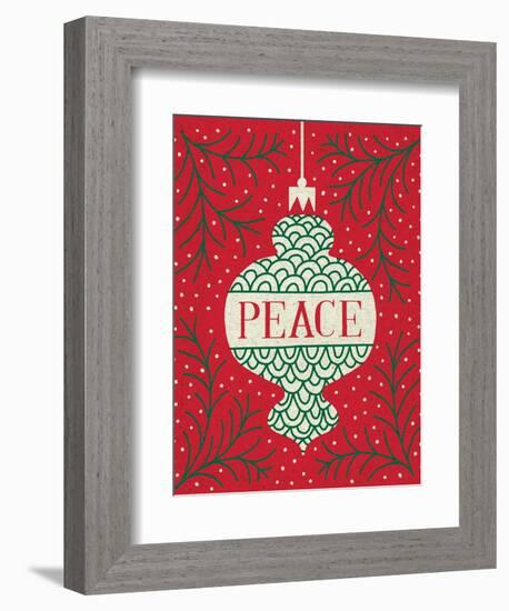 Jolly Holiday Ornaments Peace-Michael Mullan-Framed Art Print