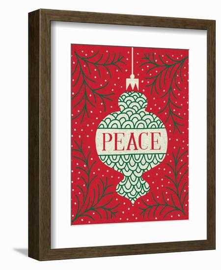 Jolly Holiday Ornaments Peace-Michael Mullan-Framed Art Print