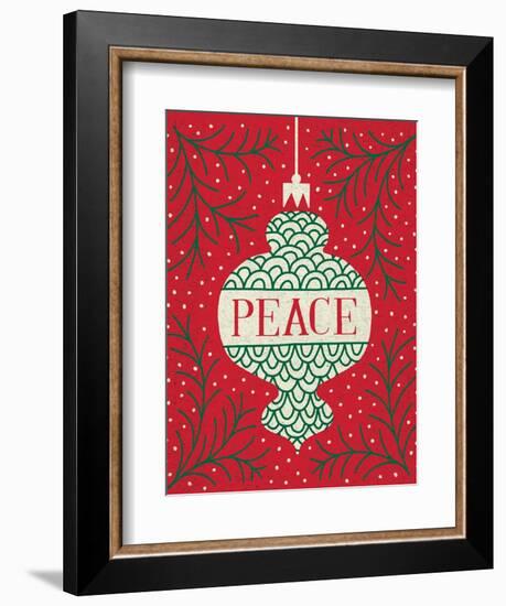 Jolly Holiday Ornaments Peace-Michael Mullan-Framed Art Print