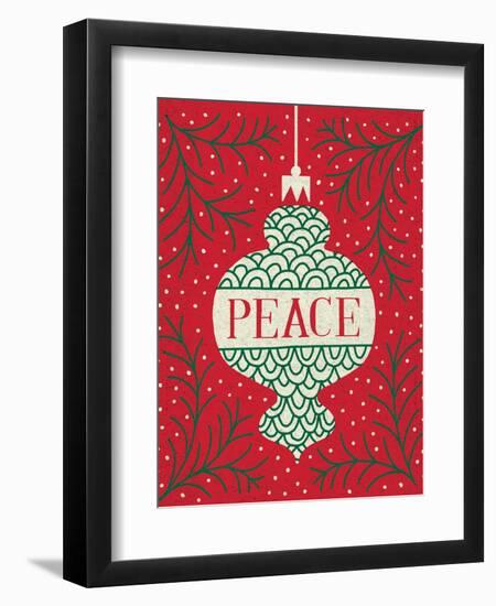 Jolly Holiday Ornaments Peace-Michael Mullan-Framed Art Print