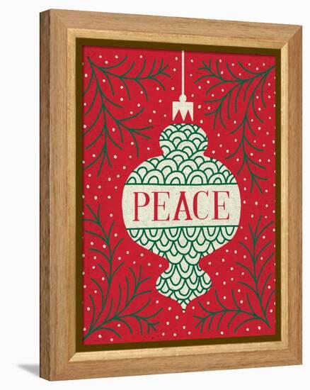 Jolly Holiday Ornaments Peace-Michael Mullan-Framed Stretched Canvas