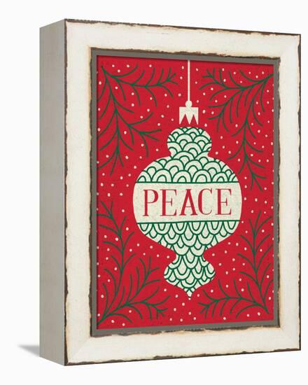 Jolly Holiday Ornaments Peace-Michael Mullan-Framed Stretched Canvas