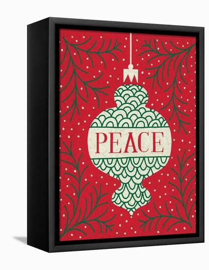 Jolly Holiday Ornaments Peace-Michael Mullan-Framed Stretched Canvas