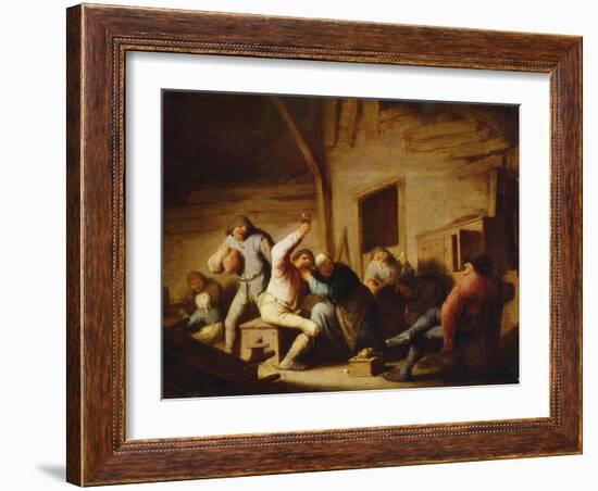 Jolly Peasants in a Tavern-Adriaen Van Ostade-Framed Giclee Print