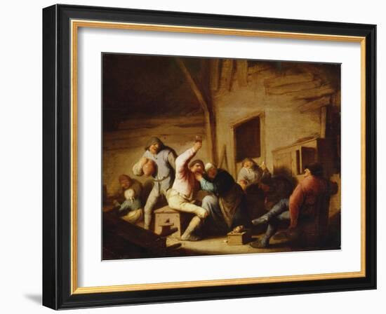 Jolly Peasants in a Tavern-Adriaen Van Ostade-Framed Giclee Print