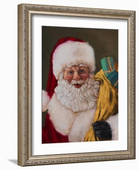 Jolly Saint Nick-Walt Johnson-Framed Art Print