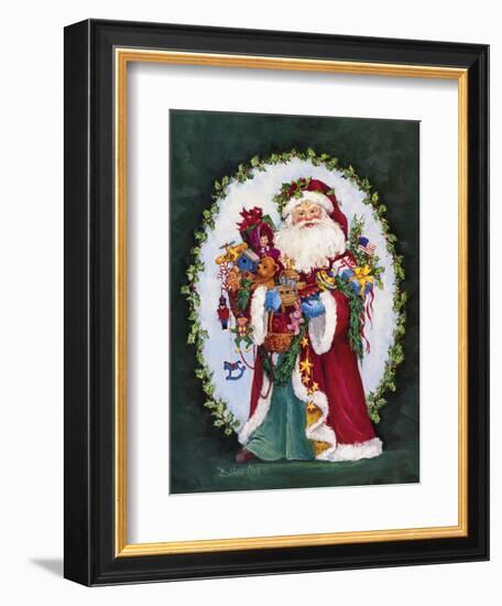 Jolly Saint Nick-Barbara Mock-Framed Giclee Print