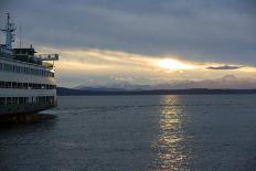 Seattle, Washington State. Catching the Bainbridge Island Ferry at sunset.-Jolly Sienda-Photographic Print