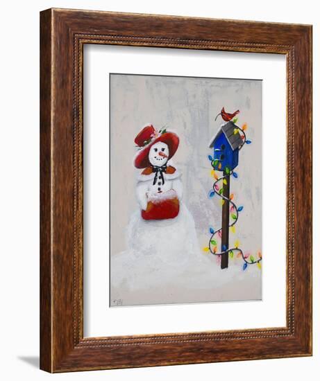 Jolly Snow Woman-Tiffany Hakimipour-Framed Art Print