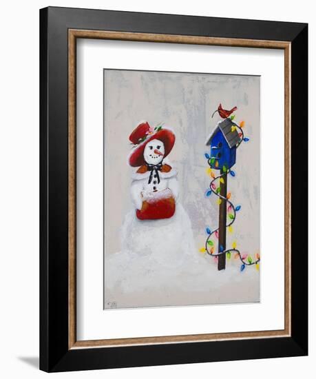 Jolly Snow Woman-Tiffany Hakimipour-Framed Art Print