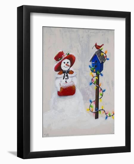 Jolly Snow Woman-Tiffany Hakimipour-Framed Art Print