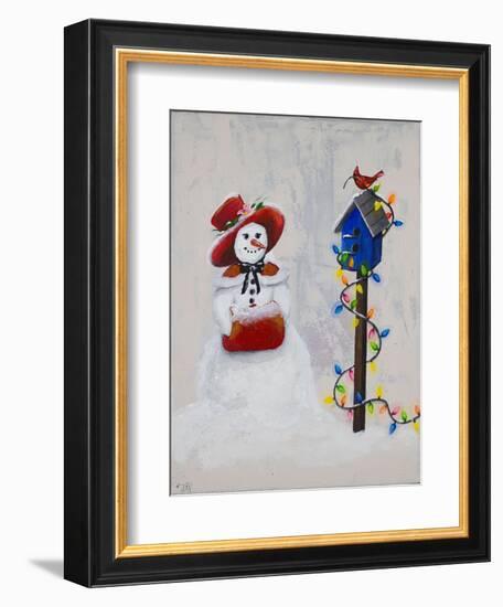 Jolly Snow Woman-Tiffany Hakimipour-Framed Art Print