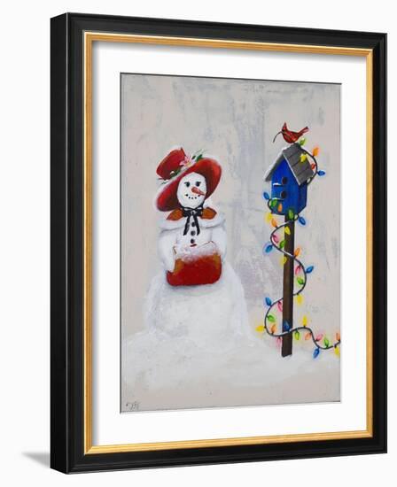 Jolly Snow Woman-Tiffany Hakimipour-Framed Art Print