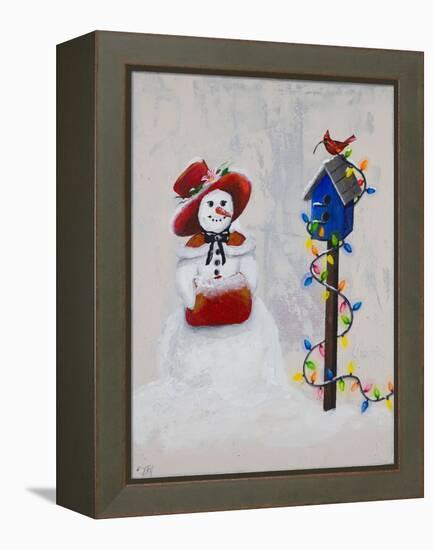 Jolly Snow Woman-Tiffany Hakimipour-Framed Stretched Canvas