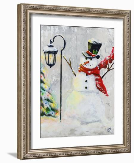 Jolly Snowman-Tiffany Hakimipour-Framed Art Print